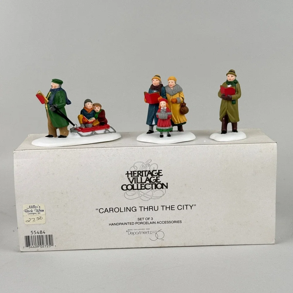 Department 56 Caroling Thru The City Heritage‎ Village #55484 Set NOS